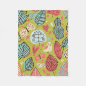 Gekleurde bladeren fleece deken (Voorkant)