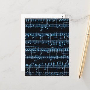 Gekleurde bladmuziek briefkaart