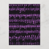 Gekleurde bladmuziek briefkaart (Voorkant)