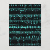 Gekleurde bladmuziek briefkaart (Voorkant)