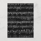 Gekleurde bladmuziek briefkaart (Voorkant)