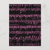 Gekleurde bladmuziek briefkaart (Voorkant)