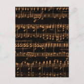 Gekleurde bladmuziek briefkaart (Voorkant)