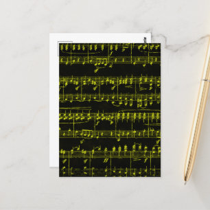 Gekleurde bladmuziek briefkaart