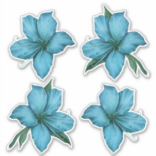 Gekleurde blauwe lengen sticker