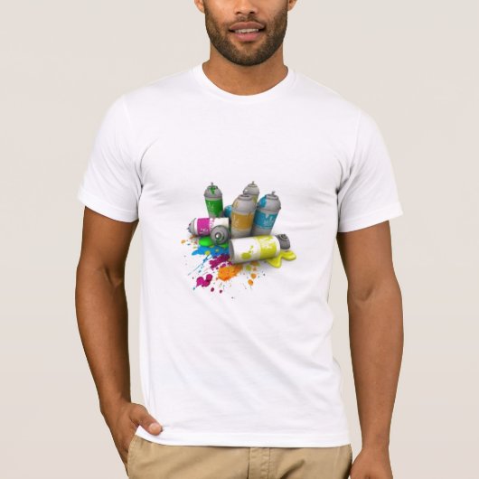 gekleurde blikken T-shirt (Voorkant)