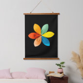 gekleurde bloem hangend wandkleed (Slaapkamer)