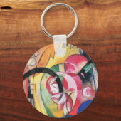 Gekleurde Bloemen (ook bekend als Abstracte Vormen Sleutelhanger (Voorkant)