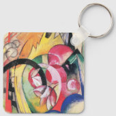 Gekleurde Bloemen (ook bekend als Abstracte Vormen Sleutelhanger (Achterkant)