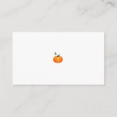 Gekleurde bloemenkrans met pompoen en vlinder informatiekaartje (Achterkant)