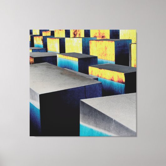 Gekleurde blokjes canvas afdruk (Voorkant)