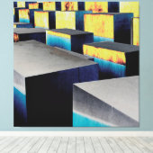 Gekleurde blokjes canvas afdruk (Insitu (Houten vloer))