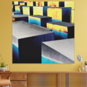 Gekleurde blokjes canvas afdruk (Insitu (Woonkamer))