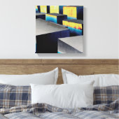 Gekleurde blokjes canvas afdruk (Insitu (Slaapkamer))