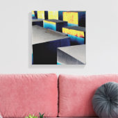 Gekleurde blokjes canvas afdruk (Insitu (Woonkamer))