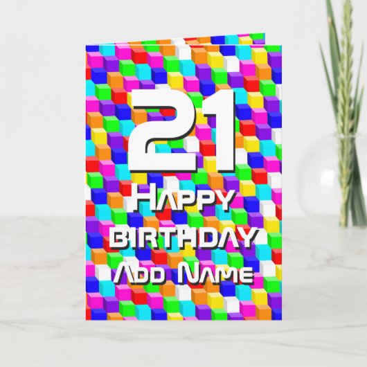 Gekleurde blokjes kaart (Voorkant)