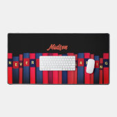 Gekleurde boeken, jouw naam, professioneel bureaumat (Keyboard & Muis)