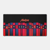 Gekleurde boeken, jouw naam, professioneel bureaumat (Voorkant)