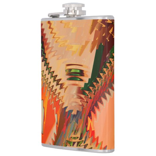 gekleurde breuk met zigzag- of golfeffect heupfles (Links)