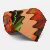 gekleurde breuk met zigzag- of golfeffect stropdas (Opgerold)