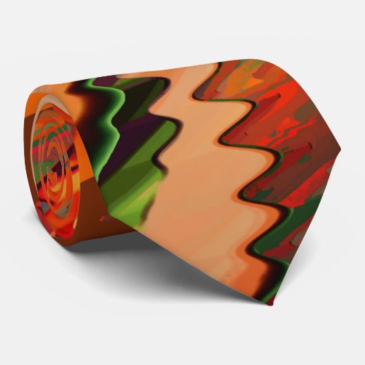 gekleurde breuk met zigzag- of golfeffect stropdas (Opgerold)