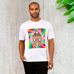 Gekleurde Brick House Mannen Actief T-shirt