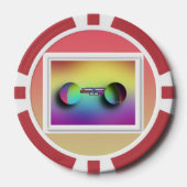 Gekleurde bril poker chips (Voorkant)