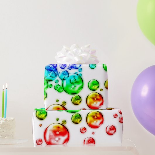 gekleurde bubbels cadeaupapier (Feestgeschenken)