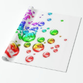 gekleurde bubbels cadeaupapier (Uitgerold)