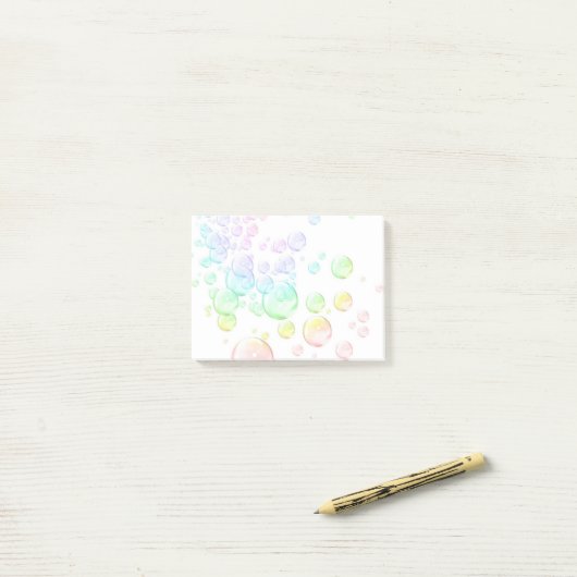 gekleurde bubbels post-it® notes (Op bureau)