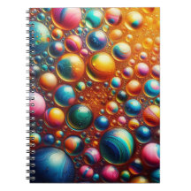 Gekleurde Bubbles Hoesje Notitieboek