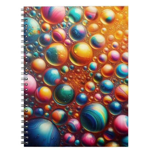 Gekleurde Bubbles Hoesje Notitieboek (Voorkant)