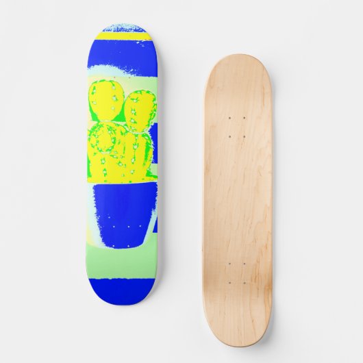gekleurde cactus persoonlijk skateboard (Voorkant)