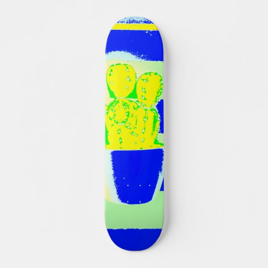 gekleurde cactus persoonlijk skateboard (Voorkant)