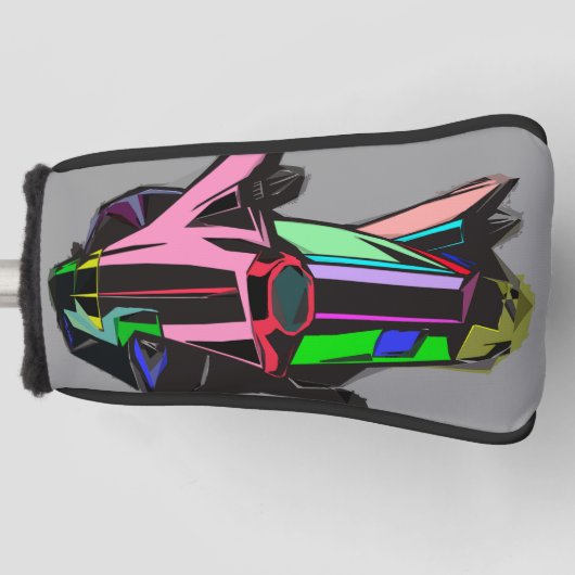 gekleurde cadillac golfheadcover (Voorkant)