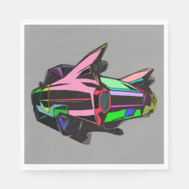 gekleurde cadillac servet