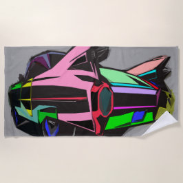 gekleurde cadillac strandlaken