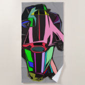 gekleurde cadillac strandlaken (Voorkant)