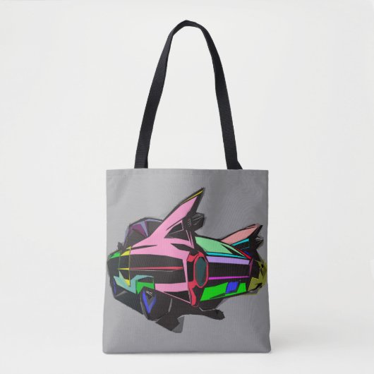 gekleurde cadillac tote bag (Voorkant)