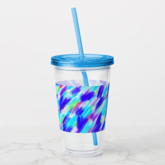 Gekleurde Chaos Acryl Tumbler Drinkbeker (Links)