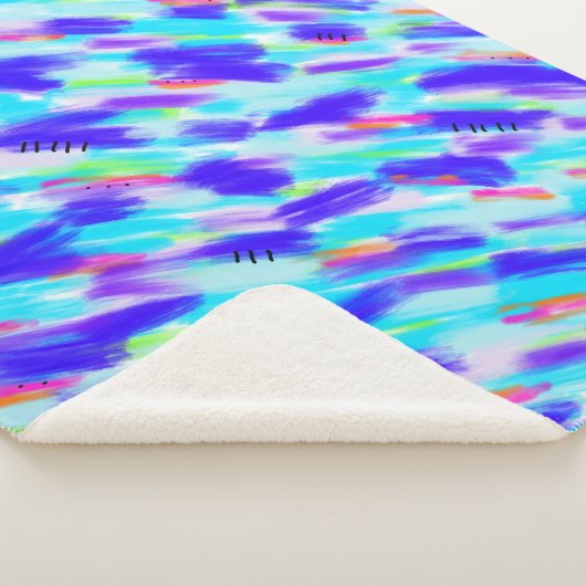 Gekleurde Chaos Sherpa Deken (3/4)