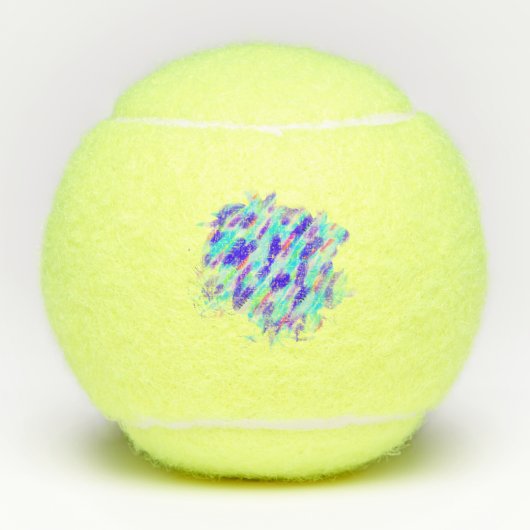Gekleurde Chaos Tennisballen (Voorkant)