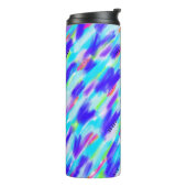 Gekleurde Chaos Thermische Tumbler Thermosbeker (Gedraaid links)