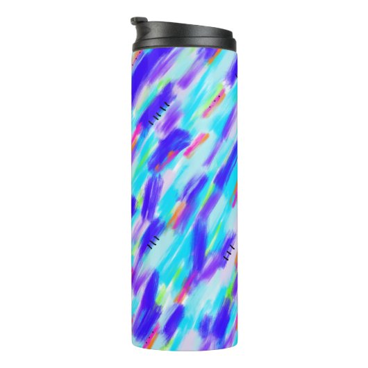 Gekleurde Chaos Thermische Tumbler Thermosbeker (Geroteerd rechts)
