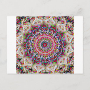 Gekleurde circulaire mandala briefkaart