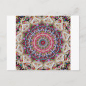 Gekleurde circulaire mandala briefkaart (Voorkant)