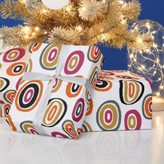 gekleurde cirkels, geometrische abstracte kunst cadeaupapier