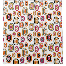 gekleurde cirkels, geometrische abstracte kunst douchegordijn
