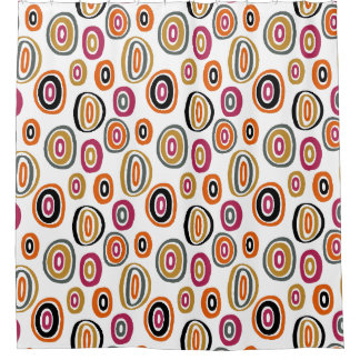 gekleurde cirkels, geometrische abstracte kunst douchegordijn