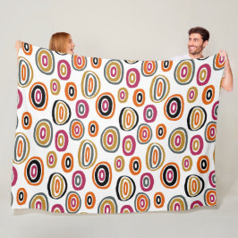 gekleurde cirkels, geometrische abstracte kunst fleece deken